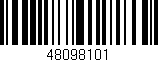Código de barras (EAN, GTIN, SKU, ISBN): '48098101'