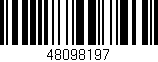 Código de barras (EAN, GTIN, SKU, ISBN): '48098197'