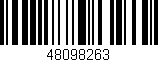 Código de barras (EAN, GTIN, SKU, ISBN): '48098263'