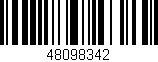 Código de barras (EAN, GTIN, SKU, ISBN): '48098342'