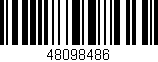 Código de barras (EAN, GTIN, SKU, ISBN): '48098486'