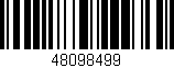 Código de barras (EAN, GTIN, SKU, ISBN): '48098499'