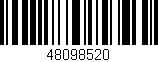 Código de barras (EAN, GTIN, SKU, ISBN): '48098520'