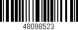 Código de barras (EAN, GTIN, SKU, ISBN): '48098523'