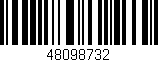Código de barras (EAN, GTIN, SKU, ISBN): '48098732'