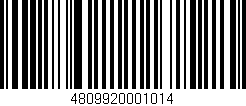 Código de barras (EAN, GTIN, SKU, ISBN): '4809920001014'