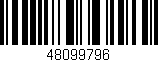 Código de barras (EAN, GTIN, SKU, ISBN): '48099796'