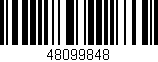 Código de barras (EAN, GTIN, SKU, ISBN): '48099848'