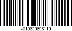 Código de barras (EAN, GTIN, SKU, ISBN): '4810639696118'