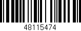 Código de barras (EAN, GTIN, SKU, ISBN): '48115474'