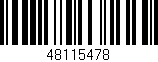 Código de barras (EAN, GTIN, SKU, ISBN): '48115478'