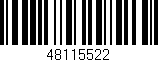 Código de barras (EAN, GTIN, SKU, ISBN): '48115522'