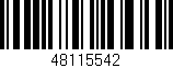Código de barras (EAN, GTIN, SKU, ISBN): '48115542'