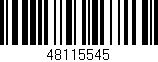Código de barras (EAN, GTIN, SKU, ISBN): '48115545'