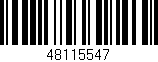 Código de barras (EAN, GTIN, SKU, ISBN): '48115547'