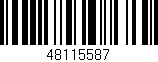 Código de barras (EAN, GTIN, SKU, ISBN): '48115587'