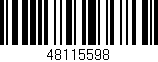 Código de barras (EAN, GTIN, SKU, ISBN): '48115598'