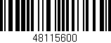 Código de barras (EAN, GTIN, SKU, ISBN): '48115600'