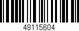Código de barras (EAN, GTIN, SKU, ISBN): '48115604'