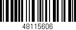 Código de barras (EAN, GTIN, SKU, ISBN): '48115606'