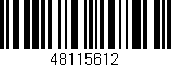 Código de barras (EAN, GTIN, SKU, ISBN): '48115612'