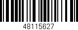 Código de barras (EAN, GTIN, SKU, ISBN): '48115627'