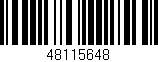 Código de barras (EAN, GTIN, SKU, ISBN): '48115648'