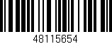 Código de barras (EAN, GTIN, SKU, ISBN): '48115654'