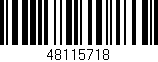 Código de barras (EAN, GTIN, SKU, ISBN): '48115718'