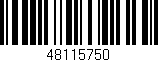 Código de barras (EAN, GTIN, SKU, ISBN): '48115750'