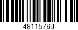 Código de barras (EAN, GTIN, SKU, ISBN): '48115760'