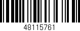 Código de barras (EAN, GTIN, SKU, ISBN): '48115761'