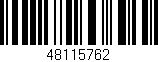 Código de barras (EAN, GTIN, SKU, ISBN): '48115762'