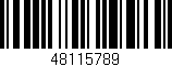 Código de barras (EAN, GTIN, SKU, ISBN): '48115789'