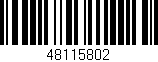 Código de barras (EAN, GTIN, SKU, ISBN): '48115802'