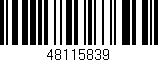 Código de barras (EAN, GTIN, SKU, ISBN): '48115839'