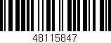 Código de barras (EAN, GTIN, SKU, ISBN): '48115847'