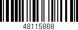 Código de barras (EAN, GTIN, SKU, ISBN): '48115868'