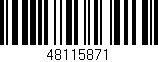 Código de barras (EAN, GTIN, SKU, ISBN): '48115871'