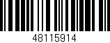 Código de barras (EAN, GTIN, SKU, ISBN): '48115914'