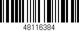 Código de barras (EAN, GTIN, SKU, ISBN): '48116384'