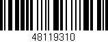 Código de barras (EAN, GTIN, SKU, ISBN): '48119310'