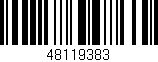 Código de barras (EAN, GTIN, SKU, ISBN): '48119383'