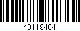 Código de barras (EAN, GTIN, SKU, ISBN): '48119404'