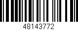 Código de barras (EAN, GTIN, SKU, ISBN): '48143772'