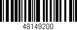 Código de barras (EAN, GTIN, SKU, ISBN): '48149200'