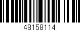 Código de barras (EAN, GTIN, SKU, ISBN): '48158114'
