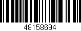 Código de barras (EAN, GTIN, SKU, ISBN): '48158694'