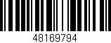 Código de barras (EAN, GTIN, SKU, ISBN): '48169794'
