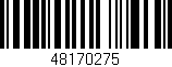 Código de barras (EAN, GTIN, SKU, ISBN): '48170275'